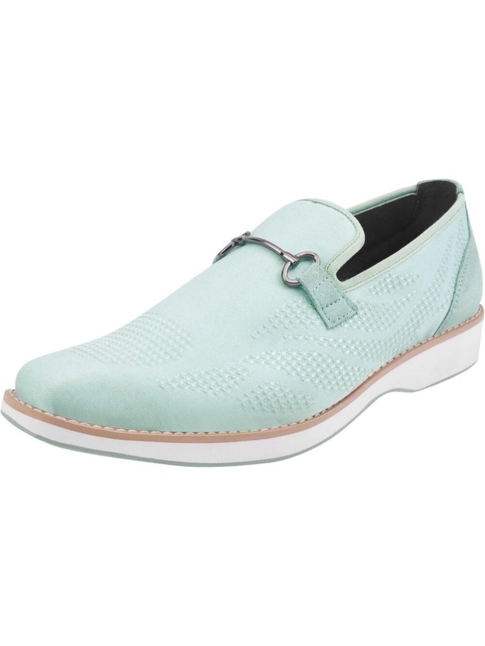 LIBERTYZENO Men's Sage Canvas Textile Suede Leather Loafer Tuxedo Slip On Shoes